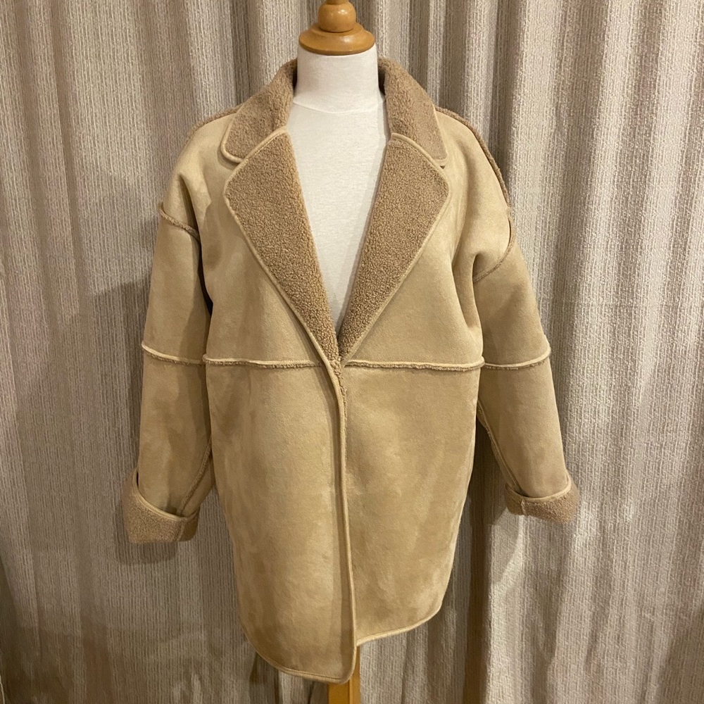 Tribal Beige Teddy Jacket